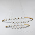 Gold Modern Led Ring Pinging Lamp Dinning Room